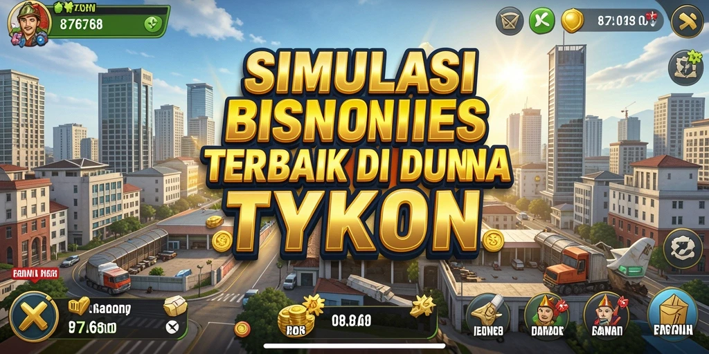 Tampilan gameplay seru dalam simulasi Tycoon.