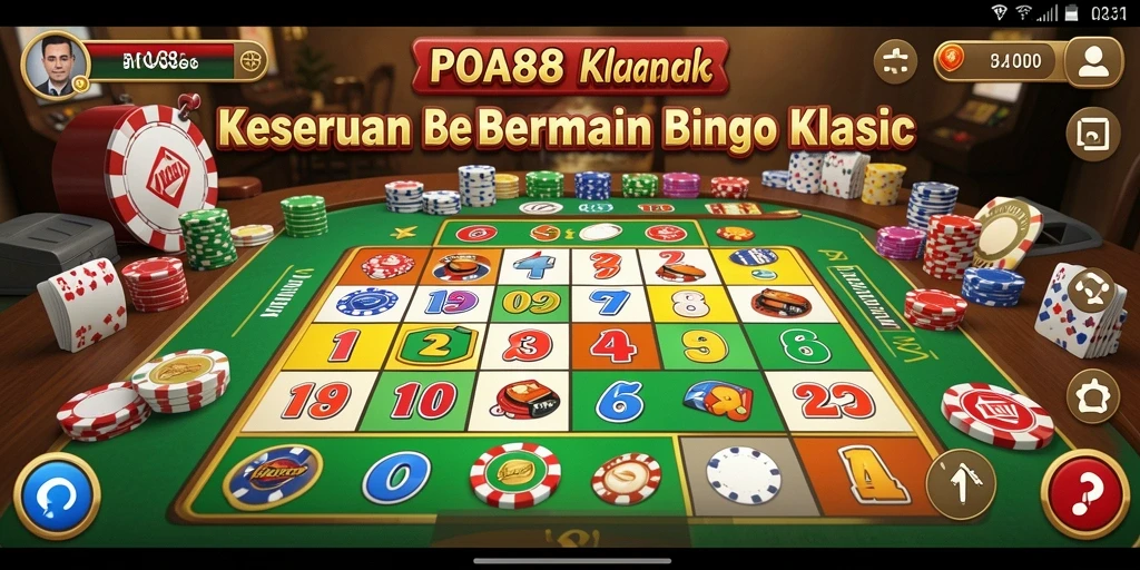 Screenshot gameplay Bingo POA88 yang seru dan interaktif.