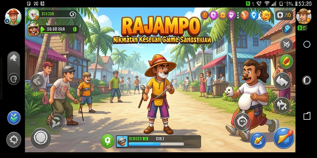 Tampilan gameplay seru di RAJAMPO yang membuat ketagihan.