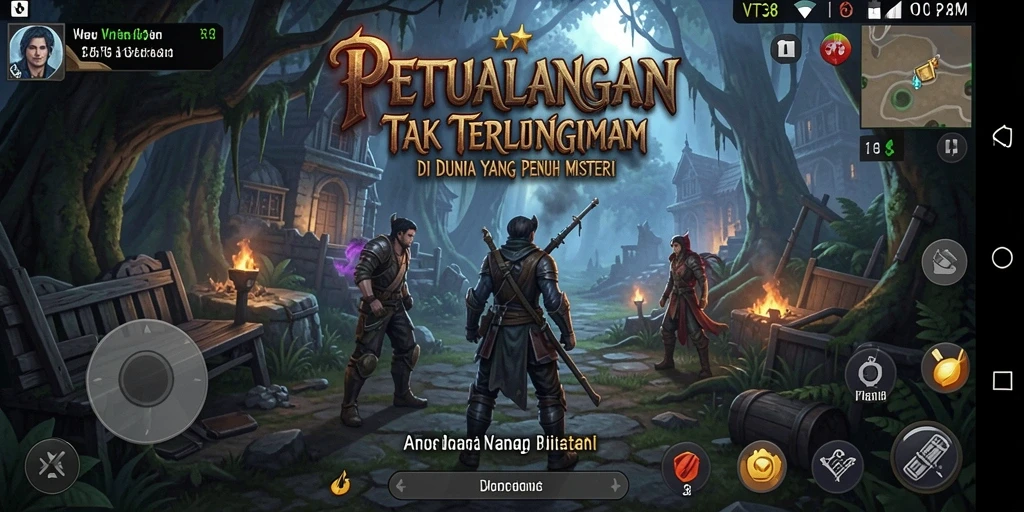 Gameplay VT38 dengan dunia petualangan yang luas dan menantang.