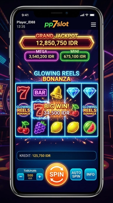 Tampilan beranda aplikasi pp7slot dengan navigasi yang mudah.